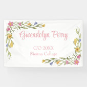 Floral Boho Uni-Abschluß Party Banner (Horizontal)