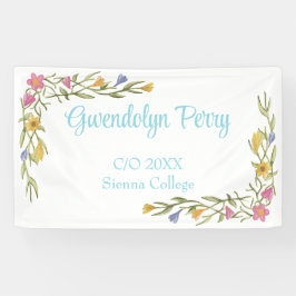 Floral Boho Uni-Abschluß Party Banner