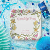 Floral Boho Uni-Abschluß Party Pappteller (Party)