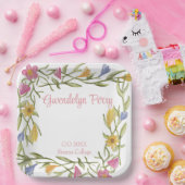 Floral Boho Uni-Abschluß Party Pappteller (Party)