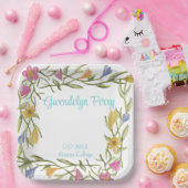 Floral Boho Uni-Abschluß Party Pappteller (Party)