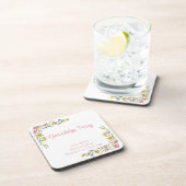 Floral Boho Uni-Abschluß Party Plastik Getränkeuntersetzer (Rechte Seite)