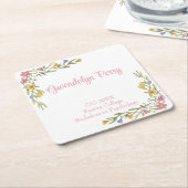 Floral Boho Uni-Abschluß Party Rechteckiger Pappuntersetzer (angewinkelt)