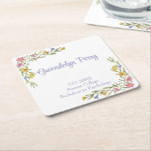 Floral Boho Uni-Abschluß Party Rechteckiger Pappuntersetzer (angewinkelt)