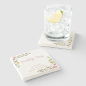 Floral Boho Uni-Abschluß Party Steinuntersetzer (Seitenansicht)