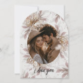 Floral Boho Valentines Card Einladung (Vorderseite)