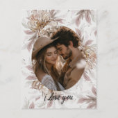 Floral Boho Valentinstag Postkarte (Vorderseite)