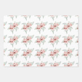 Floral Boho Valentinstag Wrapping Paper Geschenkpapier Set (Vorderseite 3)