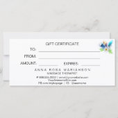 *~* Floral Boho Wasserfarbe Kristallfedern Herz (Rückseite)