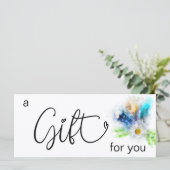 *~* Floral Boho Wasserfarbe Kristallfedern Herz (Stehend Vorderseite)