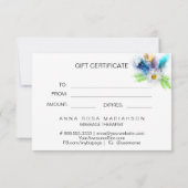 *~* Floral Boho Wasserfarbe Kristallherz Feather (Rückseite)