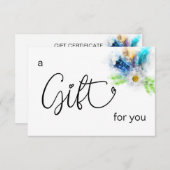 *~* Floral Boho Wasserfarbe Kristallherz Feather (Vorne/Hinten)