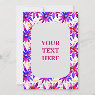 Floral Boho Wasserfarbe - Muster für künstlerische Einladung