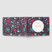 Floral Boho Watercolor Dark Gästebuch (Voll)
