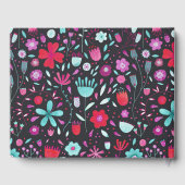 Floral Boho Watercolor Dark Gästebuch (Rückseite)