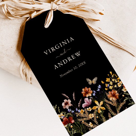 Floral Boho Wedding Geschenkanhänger