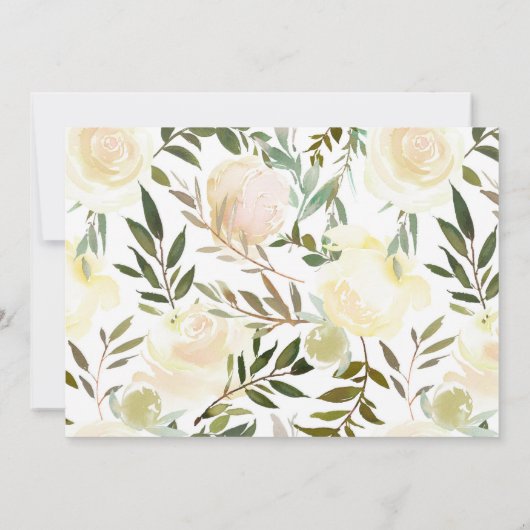 Floral Boho Wedding Reception Card Einladung (Rückseite)