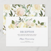 Floral Boho Wedding Reception Card Einladung (Vorne/Hinten)