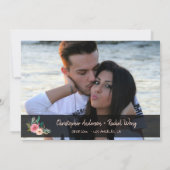 Floral Boho Wedding Script-Foto Save the Date Einladung (Rückseite)