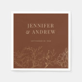 Floral Boho Wedding Serviette (Vorderseite)