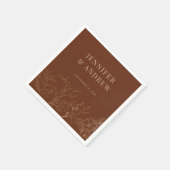 Floral Boho Wedding Serviette (Ecke)