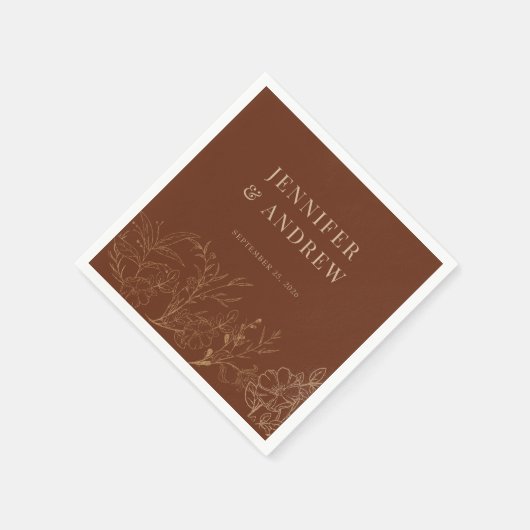 Floral Boho Wedding Serviette (Ecke)