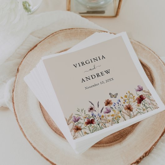 Floral Boho Wedding Serviette