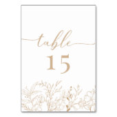 Floral Boho Wedding Tischnummer (Rückseite)