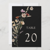 Floral Boho Wedding Tischnummern (Vorderseite)