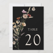 Floral Boho Wedding Tischnummern (Rückseite)