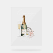 Floral Boho Western Country Wedding Drink Bar Menu Acrylschild (Vorderseite)