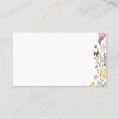 Floral Boho Wildblume QR Code Wedding RSVP Begleitkarte (Rückseite)