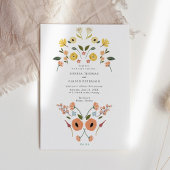 Floral Boho Wildblume Wedding Einladung