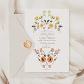 Floral Boho Wildblume Wedding Einladung