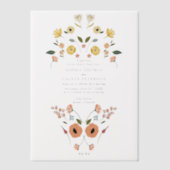 Floral Boho Wildblume Wedding Pergament Einladungen (Vorderseite)
