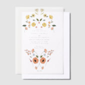 Floral Boho Wildblume Wedding Pergament Einladungen (Versetzt)