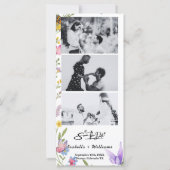 Floral Boho Wildblume Wedding QR Save the Date (Rückseite)