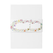 Floral Boho Wildblumen Moderne Monogramm Hochzeit Einladungsbanderole (Rückseitenbeispiel)