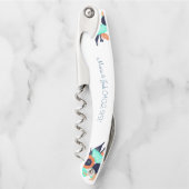 Floral Bold Poppies Paare Monogramm Kellnermesser (Vorderseite)