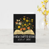 Floral Book A New Chapter Begins Retired Retiremen Karte (Gelbe Blume)