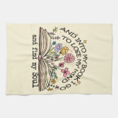 Floral Book Lover Geschirrtuch (Horizontal)