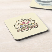 Floral Book Lover Getränkeuntersetzer (Linke Seite)
