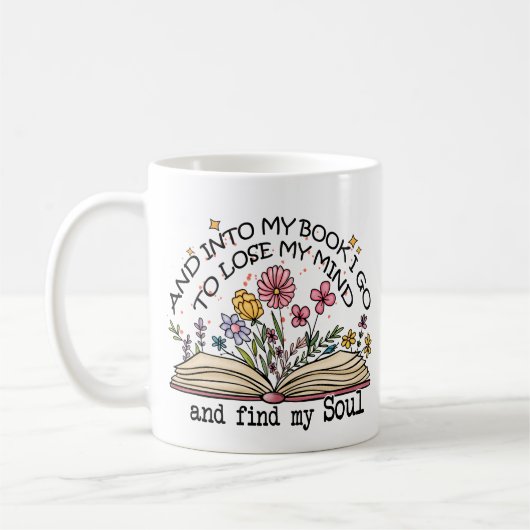 Floral Book Lover Kaffeetasse (Links)