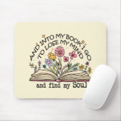 Floral Book Lover Mousepad (Mit Mouse)