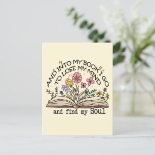 Floral Book Lover Postkarte