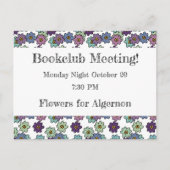 Floral Bookclub-Erinnerung Postkarte (Vorderseite)