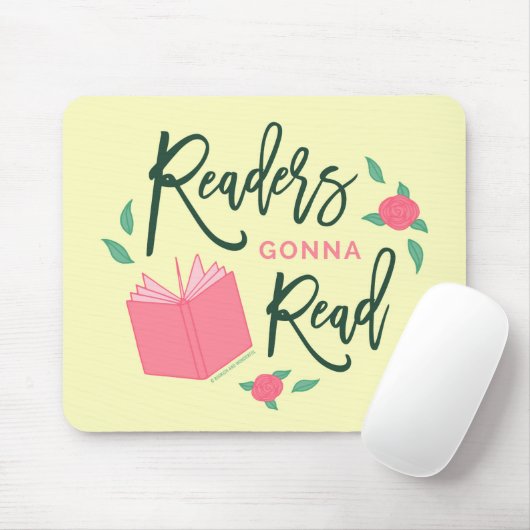 Floral BookReaders Gonna Read Mousepad (Mit Mouse)