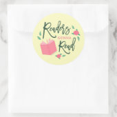 Floral BookReaders Gonna Read Runder Aufkleber (Tasche)
