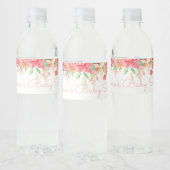 Floral Border Baby Dusche Wasser Flasche Etikett (Flaschen)
