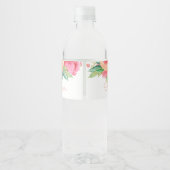 Floral Border Baby Dusche Wasser Flasche Etikett (Rückseite)
